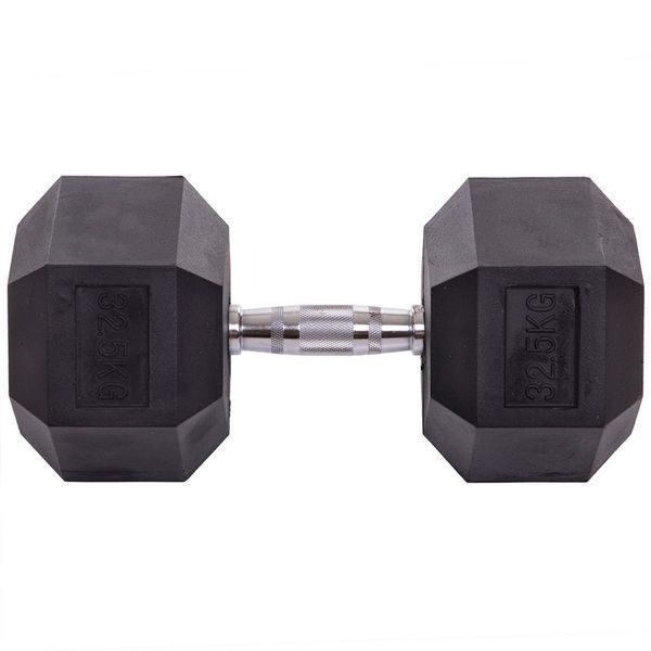 Гантель цільна шестигранна Zelart TA-2679-32,5 1шт 32,5кг