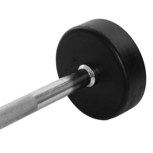 Штанга фіксована пряма гумова Zelart Rubber Coated Barbell TA-2685-15 довжина-95см 15кг