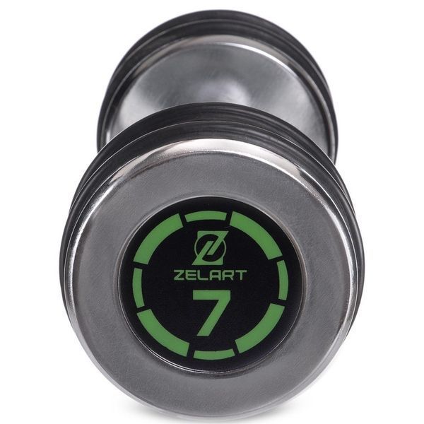 Гантель хромированная Zelart FI-2622-7 1шт 7кг