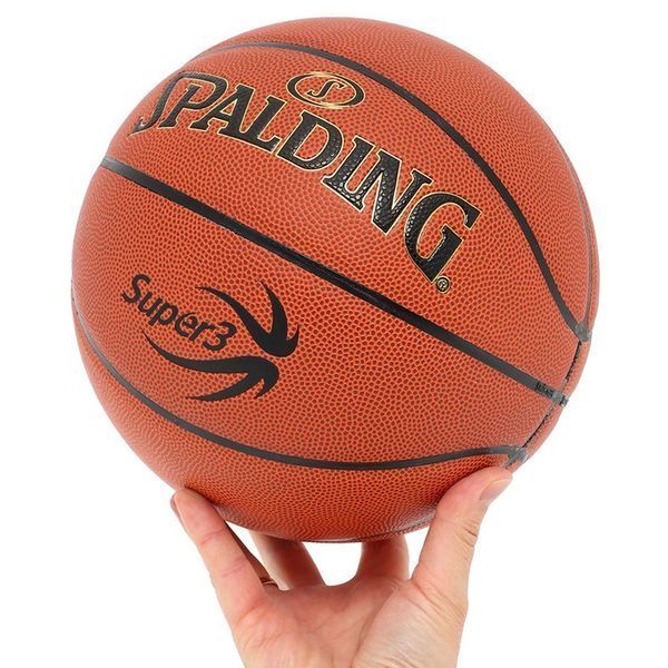 Мяч баскетбольный PU SPALDING SUPER 3 77747Y №7 коричневый