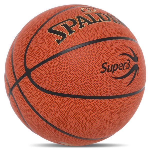 Мяч баскетбольный PU SPALDING SUPER 3 77747Y №7 коричневый