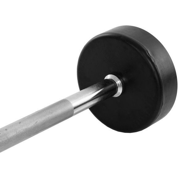Штанга фіксована пряма гумова Zelart Rubber Coated Barbell TA-2685-20 довжина-95см 20кг