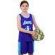 Форма баскетбольная детская NB-Sport NBA LAKERS 6 BA-9970 S фиолетовый-голубой
