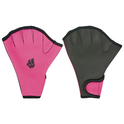 Перчатки для аквафитнеса MadWave M074603 S розовый-черный