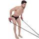 Веслуватий тренажер з лопатками MadWave DRY TRAINING M077103400W опір 5,4-14,1кг чорний-червоний