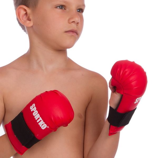 Накладки (перчатки) для карате SPORTKO UR NK2 S красный