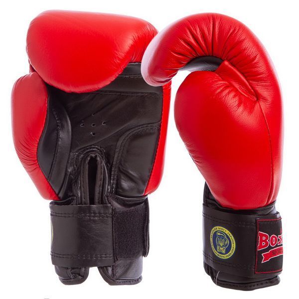 Рукавички боксерські професійні з печаткою ФБУ SPORTKO UR SP-4705 10 унцій червоний