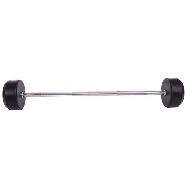 Штанга фіксована пряма гумова Zelart Rubber Coated Barbell TA-2685-35 довжина-95см 35кг