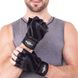 Перчатки для фитнеса и тяжелой атлетики кожаные Zelart SB-161064 S черный