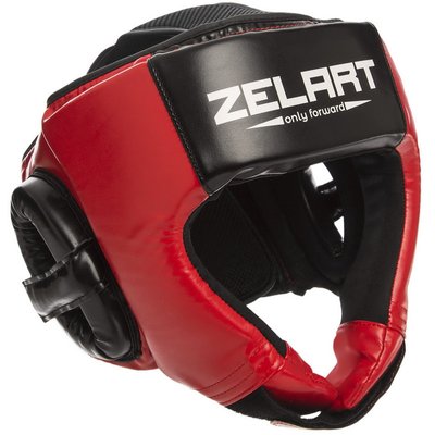 Шлем боксерский открытый ZELART BO-1386 M красный