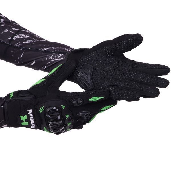 Мотоперчатки Kawasaki SP-Sport MS-5529-KW M чорний-салатовий