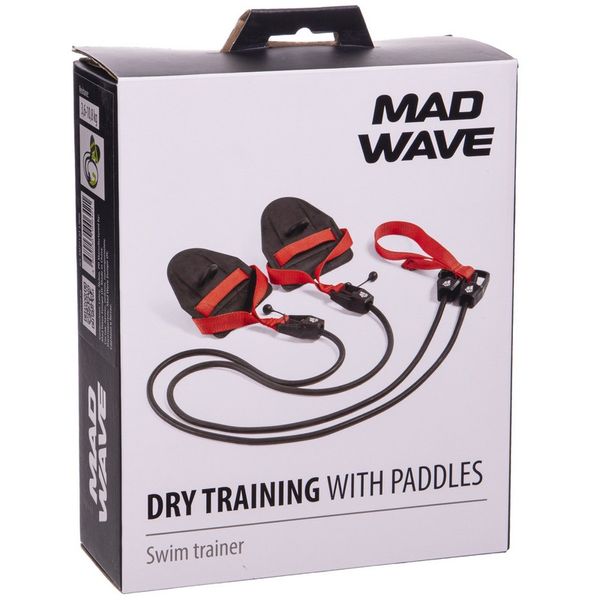 Гребной тренажер с лопатками MadWave DRY TRAINING M077103300W сопротивление 3,6-10,8кг черный-зеленый