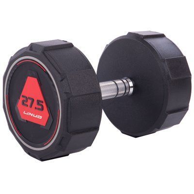 Гантель цільна професійна LI NUO TA-3618-27,5 1шт 27,5кг чорний