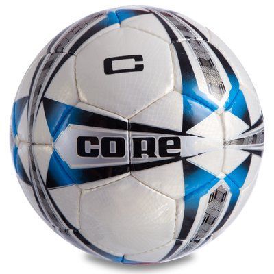 М'яч футбольний CORE 5 STAR CR-008 №5 PU білий-синій