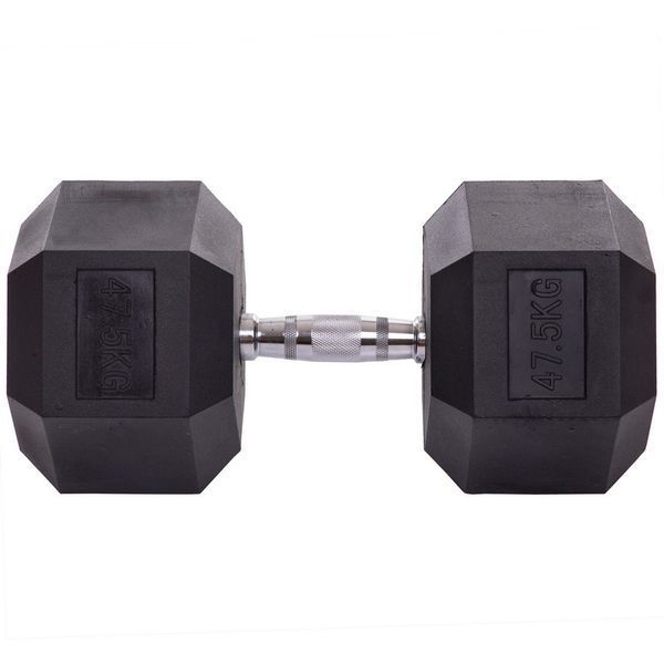 Гантель цільна шестигранна Zelart TA-2679-47,5 1шт 47,5кг