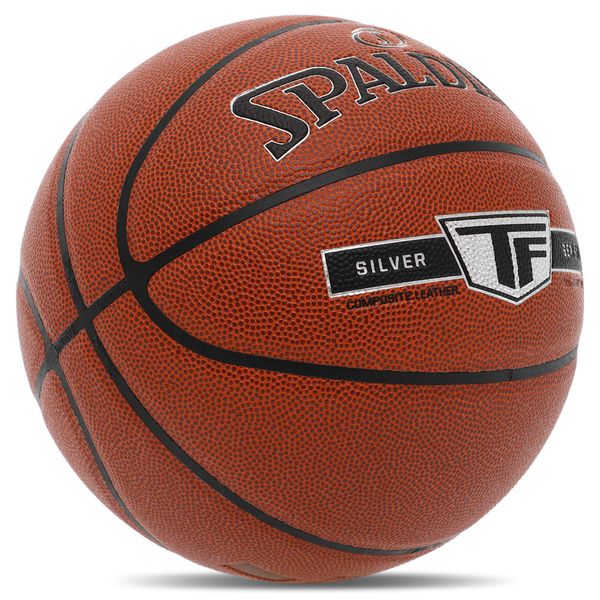 Мяч баскетбольный Composite Leather SPALDING TF SILVER 76859Y №7 оранжевый