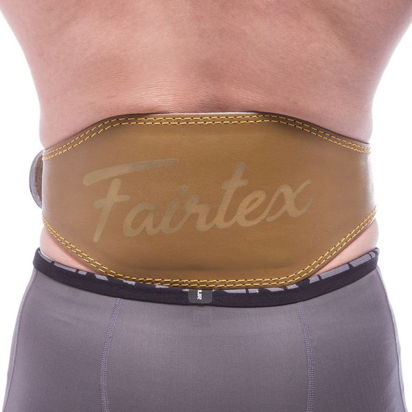 Пояс атлетический кожаный FAIRTEX 161074 ширина-15см размер-S  черный-коричневый