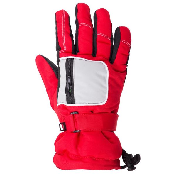 Перчатки горнолыжные теплые детские SP-Sport C-7706-1 M-L красный