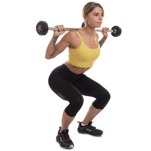Штанга фіксована пряма гумова Zelart Rubber Coated Barbell TA-2685-5 довжина-95см 5кг