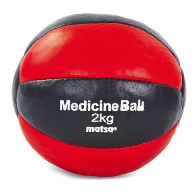 М'яч медичний медбол MATSA Medicine Ball ME-0241-2 2 кг червоний-чорний