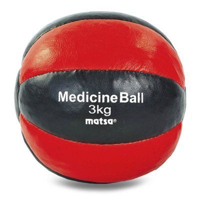 М'яч медичний медбол MATSA Medicine Ball ME-0241-3 3 кг червоний-чорний
