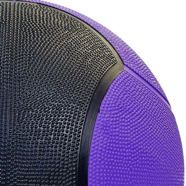 М'яч медичний медбол Zelart Medicine Ball FI-5121-10 10кг фіолетовий-чорний