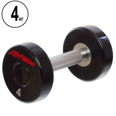 Гантель цільна професійна LIFE FITNESS SC-80081-4 1шт 4кг