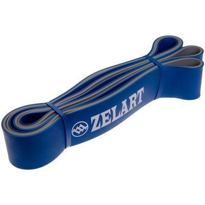 Резинка петля для підтягувань двошарова Zelart FI-0911-7 DUAL POWER BAND синій