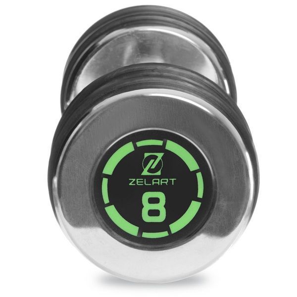Гантель хромированная Zelart FI-2622-8 1шт 8кг