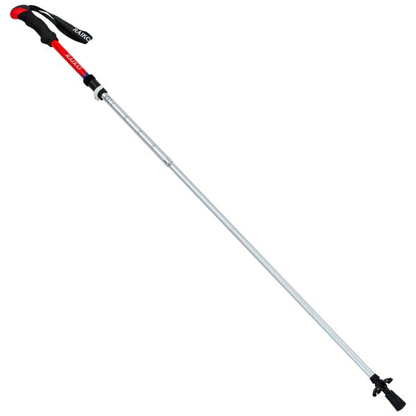 Палка треккинговая для скандинавской ходьбы с металлическим тросом RAICO SP-Sport TY-0467 55-123см красная