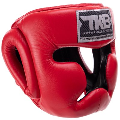 Шолом боксерський у мексиканському стилі шкіряний TOP KING Extra Coverage TKHGEC-LV S червоний