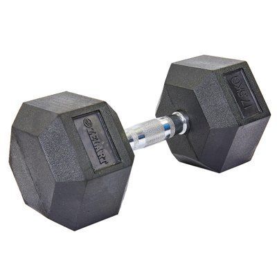 Гантель цільна шестигранна ZELART TA-5159-17,5 1шт 17,5кг