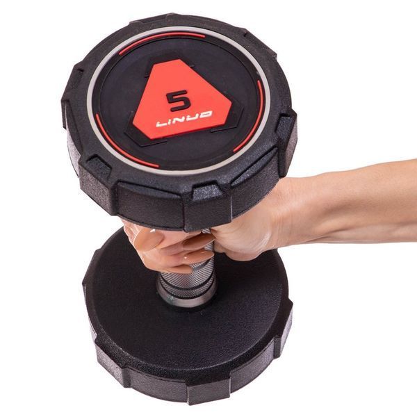 Гантель цельная профессиональная LI NUO TA-3618-5 1шт 5кг черный