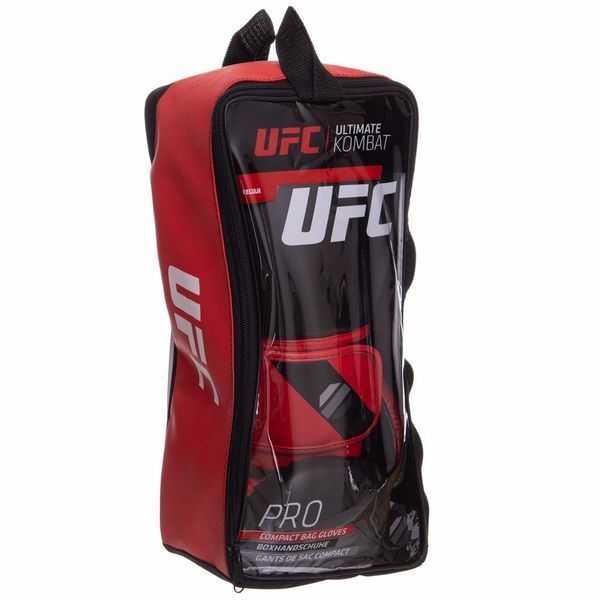 Рукавички боксерські UFC PRO Compact UHK-69998 S-M червоний-чорний