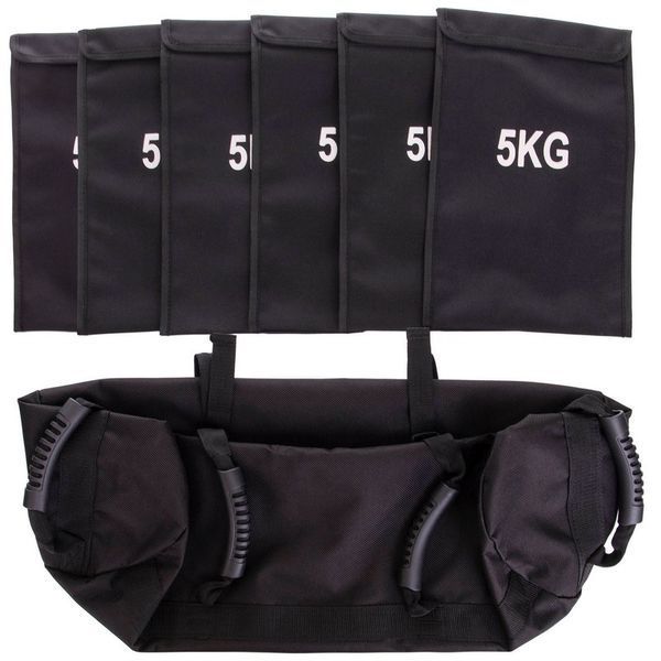 Сумка для кросфіту Sandbag Zelart FI-6232-3 60LB чорний