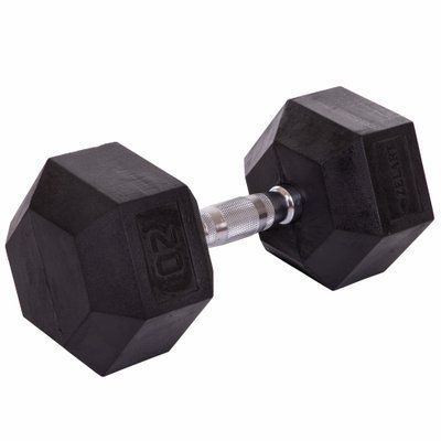 Гантель цільна шестигранна ZELART TA-5159-20 1шт 20кг