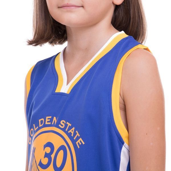 Форма баскетбольная подростковая NB-Sport NBA GOLDEN STATE WARRIORS 7354 XL синий-желтый
