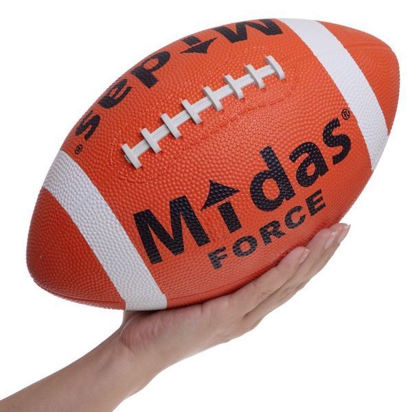 М'яч для американського футболу Midas force FB-3715 (гума, помаранчевий)