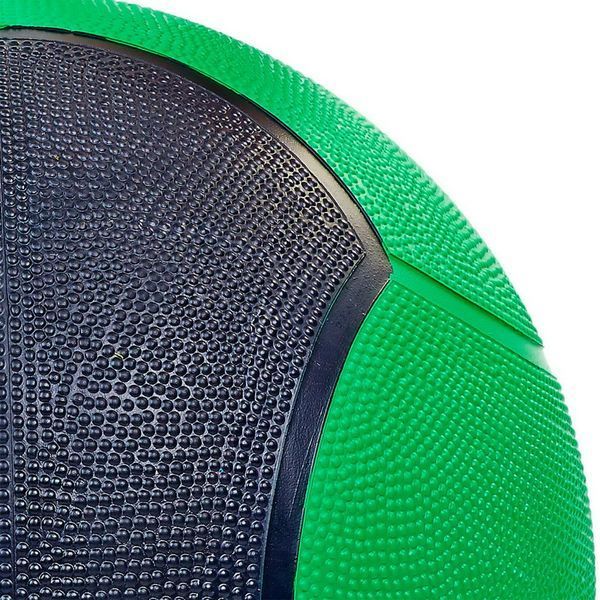 М'яч медичний медбол Zelart Medicine Ball FI-5121-7 7кг зелений-чорний
