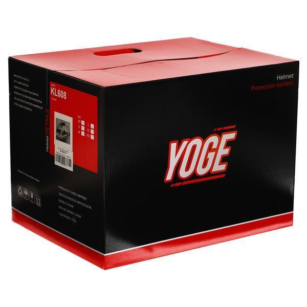 Мотошолом модуляр (flip-up) YOGE Паща дракона M-9403-1 M білий-чорний
