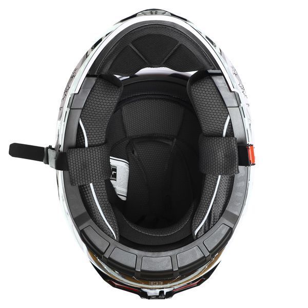 Мотошолом модуляр (flip-up) YOGE Паща дракона M-9403-1 M білий-чорний