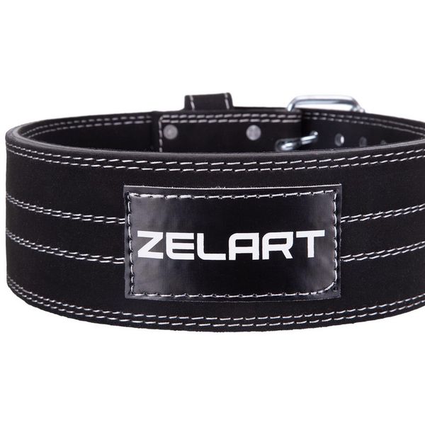Пояс атлетический кожаный ZELART SB-165150 ширина-10см размер-XS черный
