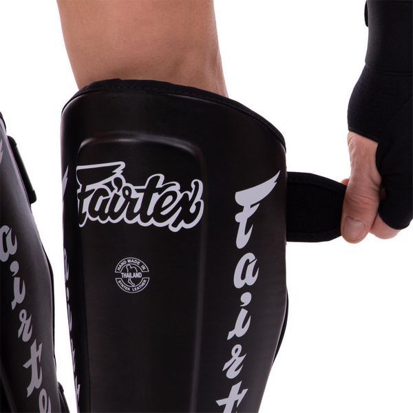 Захист гомілки та стопи Муай Тай, ММА, Кікбоксинг PU FAIRTEX SP7 чорний M