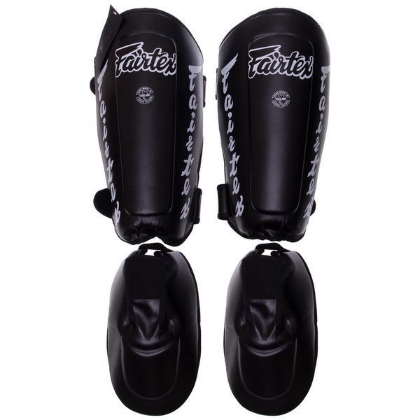 Захист гомілки та стопи Муай Тай, ММА, Кікбоксинг PU FAIRTEX SP7 чорний M