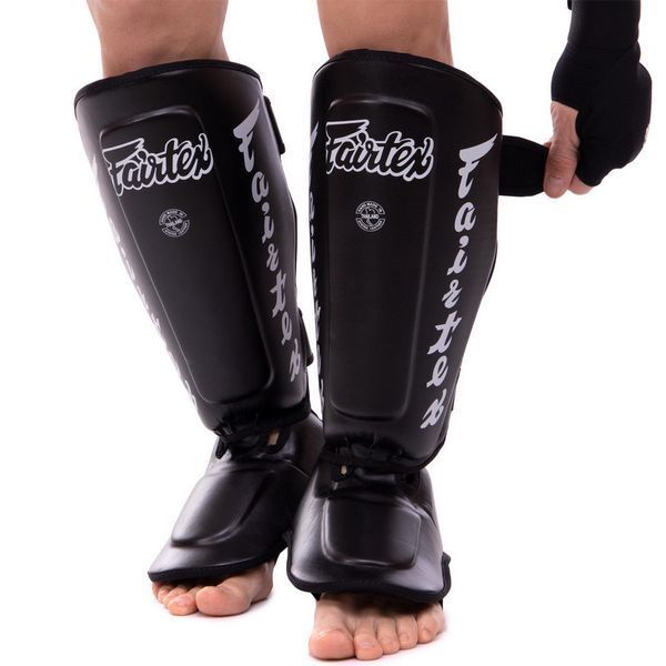 Захист гомілки та стопи Муай Тай, ММА, Кікбоксинг PU FAIRTEX SP7 чорний M