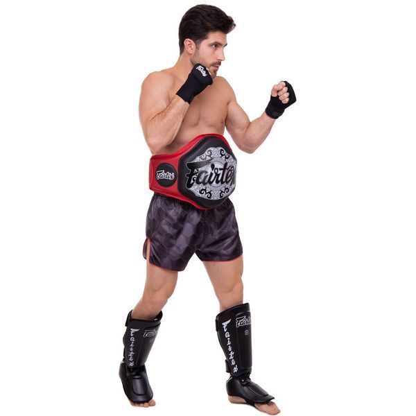 Захист гомілки та стопи Муай Тай, ММА, Кікбоксинг PU FAIRTEX SP7 чорний M