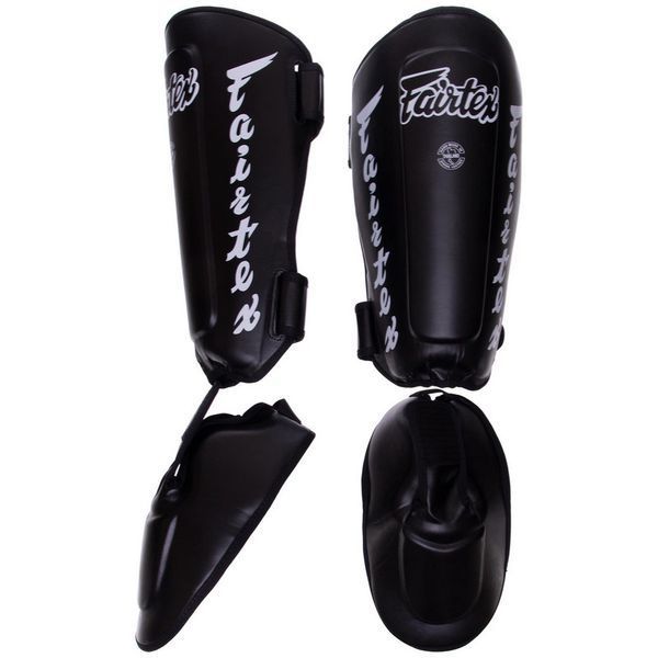 Захист гомілки та стопи Муай Тай, ММА, Кікбоксинг PU FAIRTEX SP7 чорний M