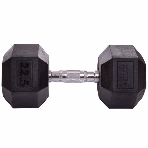 Гантель цільна шестигранна ZELART TA-5159-22,5 1шт 22,5кг