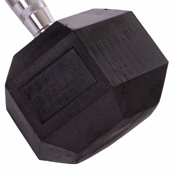 Гантель цільна шестигранна ZELART TA-5159-22,5 1шт 22,5кг