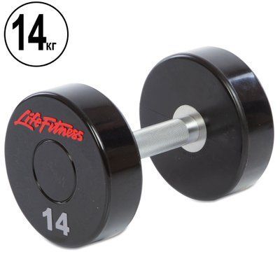 Гантель цільна професійна LIFE FITNESS SC-80081-14 1шт 14кг